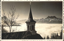 12318188 Leysin Eglise Catholique Kirche Nebelmeer Alpenpanorama Leysin - Sonstige & Ohne Zuordnung