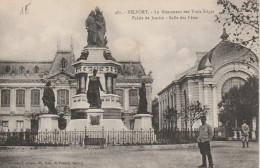 VE 15-(90) BELFORT - MONUMENT DES TROIS SIEGES - PALAIS DE JUSTICE - SALLE DES FETES - 2 SCANS - Belfort - Città