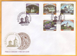 1996 Moldova Moldavie Moldau  FDC Monasteries Of  Moldova. Christianity. Religion. - Kirchen U. Kathedralen