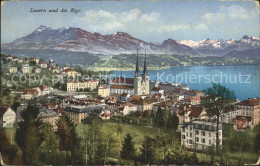 12318090 Luzern LU Teilansicht Mit Hofkirche Vierwaldstaettersee Rigi Alpenpanor - Andere & Zonder Classificatie