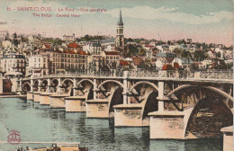 VE 17-(92) SAINT CLOUD - LE PONT - VUE GENERALE  - CARTE COLORISEE - 2 SCANS - Saint Cloud