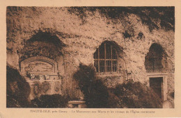 VE 20-(95) HAUTE ISLE  , PRES GASNY - LE MONUMENT AUX MORTS ET LES VITRAUX DE L' EGLISE SOUTERRAINE - 2 SCANS - Sonstige & Ohne Zuordnung