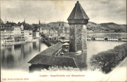 12318010 Luzern LU Kapellbruecke Wasserturm Wahrzeichen Vierwaldstaettersee Luze - Andere & Zonder Classificatie