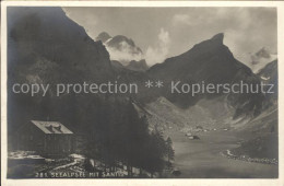 12317992 Seealpsee Gasthaus Mit Saentis Appenzeller Alpen Seealpsee - Autres & Non Classés