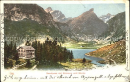 12317988 Seealpsee Gasthaus Mit Altmann Und Saentis Appenzeller Alpen Seealpsee - Autres & Non Classés