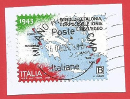 ITALIA 2022 ECIDI CEFALONIA ISOLE EONIE/EGEO USATO SU FRAMMENTO - 2021-...: Used