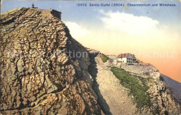 12316181 Saentis AR Gipfel Observatorium Wirtshaus Appenzeller Alpen Saentis AR - Sonstige & Ohne Zuordnung