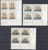 ALAND  28-30, 4erBlock, Postfrisch **, Segelschiffe, 1988 - Aland