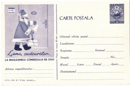 IP 61 C - 980h CHRISTMAS, Santa Claus, Romania - Stationery - Unused - 1961 - Entiers Postaux