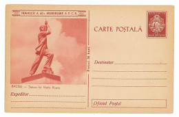 IP 61 C - 94 BACAU, Vasile Roaita Statue, Romania - Stationery - Unused - 1961 - Entiers Postaux