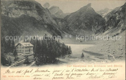 12316122 Seealpsee Gasthaus Mit Altmann Saentis Appenzeller Alpen Seealpsee - Andere & Zonder Classificatie