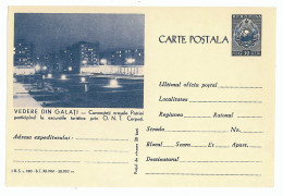 IP 61 C - 980w GALATI, Night, Weekly Tourist Excursions, Romania - Stationery - Unused - 1961 - Entiers Postaux