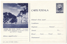 IP 61 C - 980o PIATRA NEAMT, Weekly Tourist Excursions, Romania - Stationery - Unused - 1961 - Enteros Postales