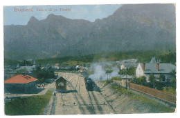 RO 38 - 10072 BUSTENI, Train In Railway Station, Romania - Old Postcard - Used - 1918 - Roemenië