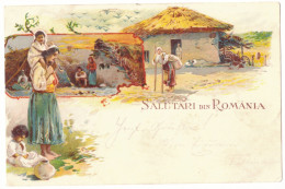 RO 38 - 21136 COUNTRY LIFE, Ethnic, Litho, Romania - Old Postcard - Used - 1900 - Romania