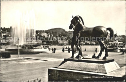 12316083 Luzern LU Wagenbachbrunnen Pferdeskulptur Statue Luzern - Altri & Non Classificati