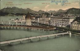 12316061 Luzern LU Kapellbruecke Hotel Du Lac Seidenhof Vierwaldstaettersee Rigi - Altri & Non Classificati