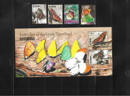 BOTSWANA, 2024, BUTTERFLIES  4 V+ S/S. MNH** NEW!! - Farfalle