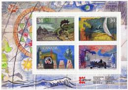 1986  Explorers Souvenir Sheet Vikings, First Nations, Hudson, Cabot  Sv 1107b MNH ** - Neufs