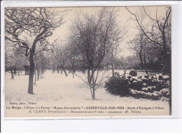 AUBERVILLE-sur-MER: Route D'houlgate à Villers, La Neige "hiver à La Ferme" "marie-antoinette" - Très Bon état - Other & Unclassified