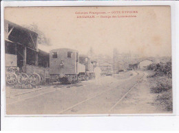 CÔTE D'IVOIRE: ABIDJEAN: Garage Des Locomotives - Très Bon état - Elfenbeinküste