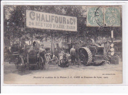 LYON: Matériel Routières De Maison J.I. Case Concours De Lyon 1907, Chalifour CIE, Agriculture Tracteur - Très Bon état - Otros & Sin Clasificación