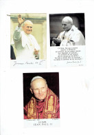 Lot De 5 Images Pieuses Papes Jean-Paul II - Jean XXIII - Paul VI - Religione & Esoterismo