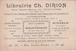 UR Nw43-(31) LIBRAIRIE CH. DIRON , RUE SAINT ROME , TOULOUSE - CARTE DE VISITE - Visitekaartjes