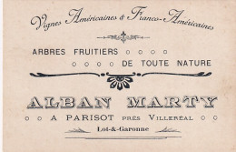 UR Nw43-(47) ARBRES FRUITIERS , ALBAN MARTY  , PARISOT PRES VILLEREAL - CARTE DE VISITE - Visiting Cards