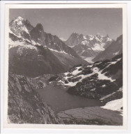 Photo 1936 De Lucien Gauthier : Le Lac Blanc (Chamonix) - Format 17x17 Cm Papier épais (autographe - Contresignée Au Dos - Chamonix-Mont-Blanc