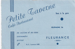 UR Nw43-(32) CAFE RESTAURANT " PETITE TAVERNE " , FLEURANCE ( 32 ) - Cartes De Visite