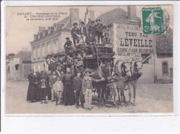 SAULGES: Patronnage De La Trinité De Château-gontier En Excursion 1908, Attelage - état - Sonstige & Ohne Zuordnung