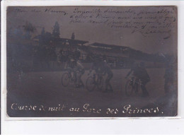 PARIS: 75016, Photo Collée Sur Carte Postale, Cyclisme, Vélo, Course De Nuit Au Parc Des Princes - Très Bon état - Distretto: 16