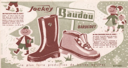 UR Nw44- BUVARD PUBLICITAIRE BOTTES , BRODEQUINS , TENNIS  BAUDOU - ILLUSTRATION - Scarpe