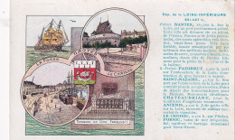 UR Nw44-(44) DEPARTEMENT LOIRE INFERIEURE - NANTES , LA FOSSE , LE CHATEAU - ILLUSTRATEUR - CARTE PUB. PASTILLES VALDA  - Advertising