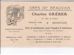 PUBLICITE: Art Nouveau, Grès De Beauvais, Charles Gréber, Grès D'architecture Pour Façades Et Intérieurs - Très Bon état - Advertising