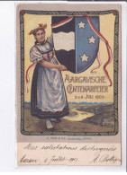 PUBLICITE: Aargavische Centearfeier, Juli 1903, Femme Et Bouclier - état - Reclame