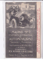 PUBLICITE: Madrid 1907, Exposition Internacional Del Automovilismo, Ciclismo Y Deportes (automobile) - Très Bon état - Pubblicitari