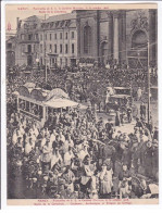 NANCY: Funérailles De S.E. Le Cardinal Mathieu 20 Octobre 1908, Sortie De La Cathédrale, Carte Double - Très Bon état - Nancy