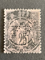 FRANCE F N° 97 FP 79 Indice 5 Type Sage Perforé Perforés Perfins Perfin Superbe - Usados