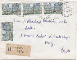 36902# LETTRE FRANCHISE POSTALE PARTIELLE RECOMMANDE Obl 78 BOIS D'ARCY YVELYNES 1967 METZ MOSELLE - 1961-....