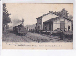 PONTENX-les-FORGES: La Gare Et L'arrivée Du Train - Très Bon état - Other & Unclassified