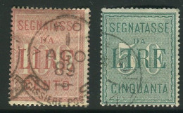 REGNO 1884 SEGNATASSE SERIE CPL. ANNULLATA - Impuestos