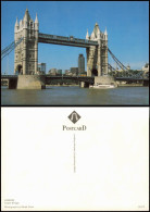 Postcard London Tower Bridge, Brücke Mit Fahrgastschiff 1990 - Altri & Non Classificati