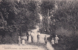 UR Nw-(45) ESTOUY - LA FONTAINE DE L'AUBIERS - ANIMATION - CANTONNIERS , ENFANTS - Autres & Non Classés