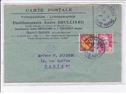 SAINT-DIZIER: établissement André Brulliard (imprimerie - Typographie - Lithographie - Très Bon état - Saint Dizier