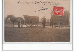 ROUEN : Carte Photo D'ouvriers (attelage) - Très Bon état - Rouen