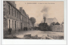 PERROS GUIREC : Le Départ Du Train à Pont Caounec - Très Bon état - Perros-Guirec