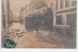 GISORS : Carte Photo Des Inondations En 1910 (voiture De Livraison Félix Potin-Société Générale)) - Très Bon état - Gisors