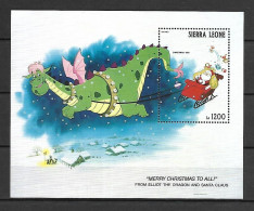 Disney Sierra Leone 1993 Christmas - Merry Christmas To All MS MNH - Disney